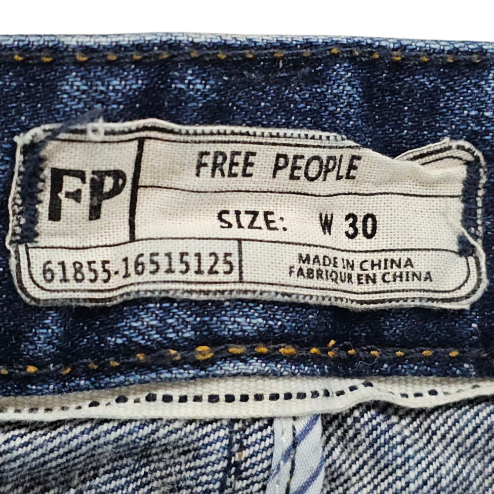 Free People Shorts Womens Size 30 Cut Off Jean Booty Shorts Denim Button Fly - Picture 8 of 12
